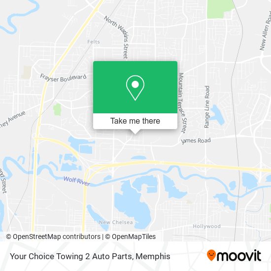 Mapa de Your Choice Towing 2 Auto Parts