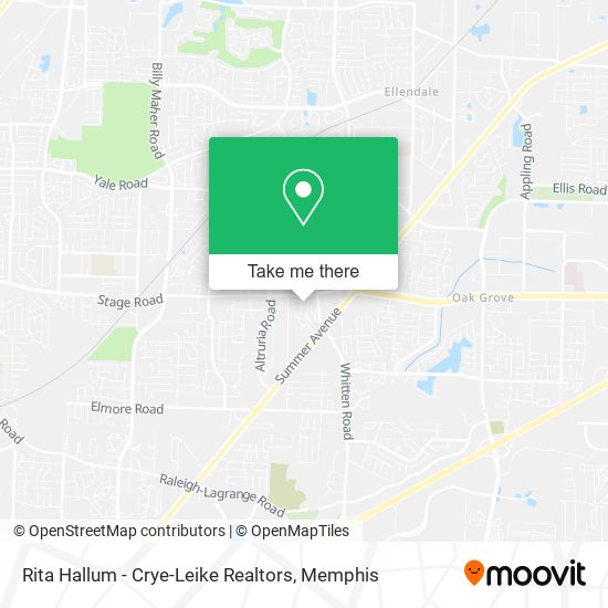 Mapa de Rita Hallum - Crye-Leike Realtors
