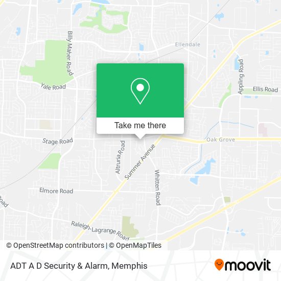 Mapa de ADT A D Security & Alarm