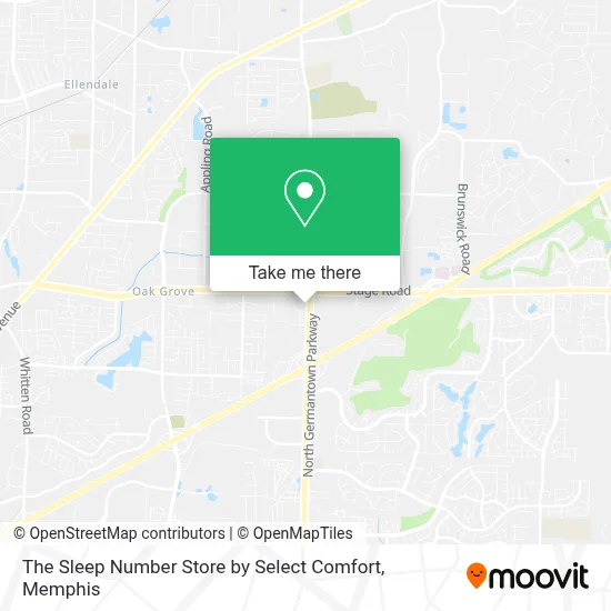 The Sleep Number Store by Select Comfort map