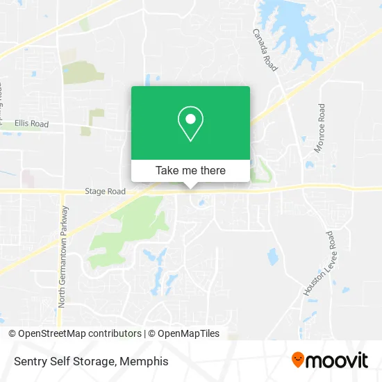 Sentry Self Storage map