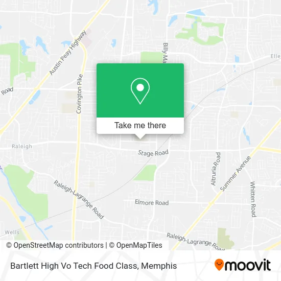 Bartlett High Vo Tech Food Class map