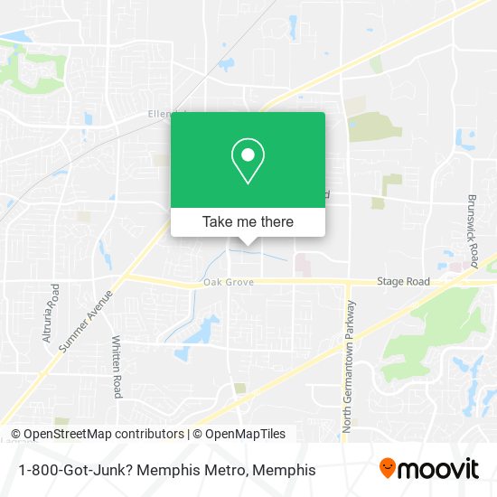 Mapa de 1-800-Got-Junk? Memphis Metro