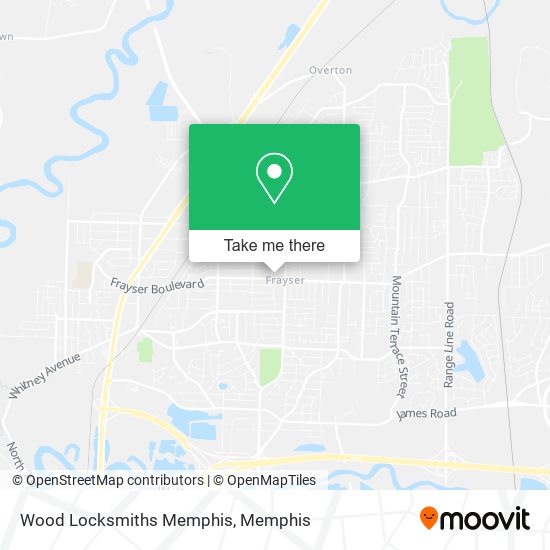 Wood Locksmiths Memphis map