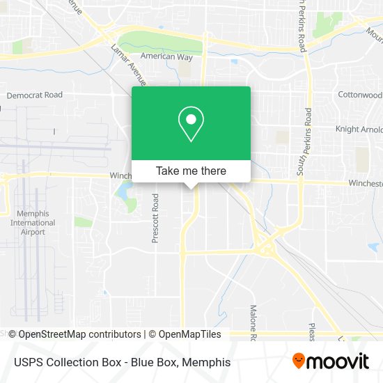 USPS Collection Box - Blue Box map
