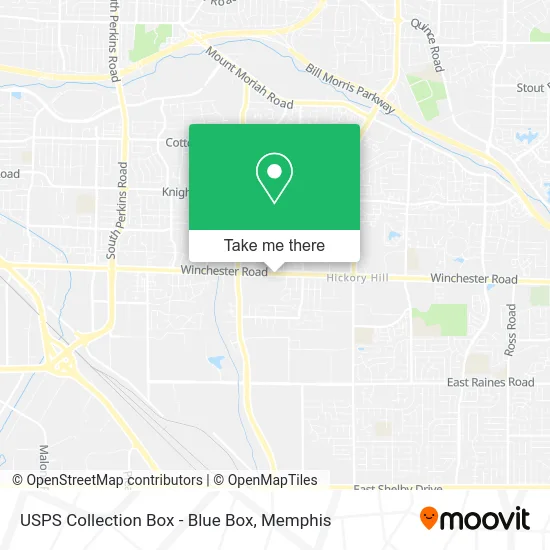 Mapa de USPS Collection Box - Blue Box