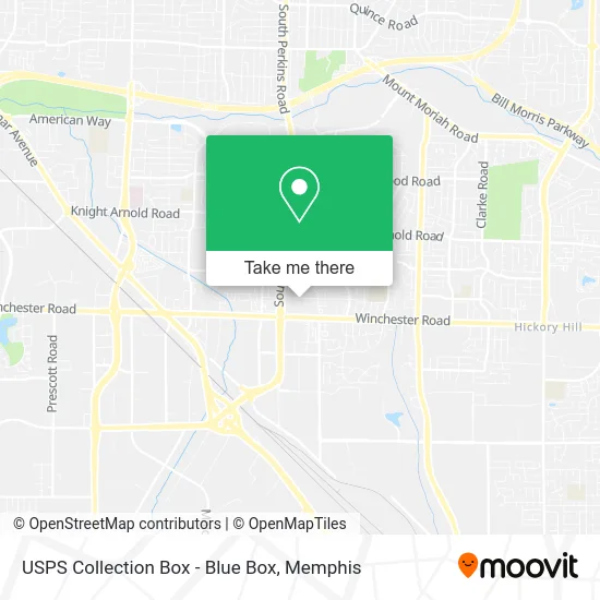 USPS Collection Box - Blue Box map