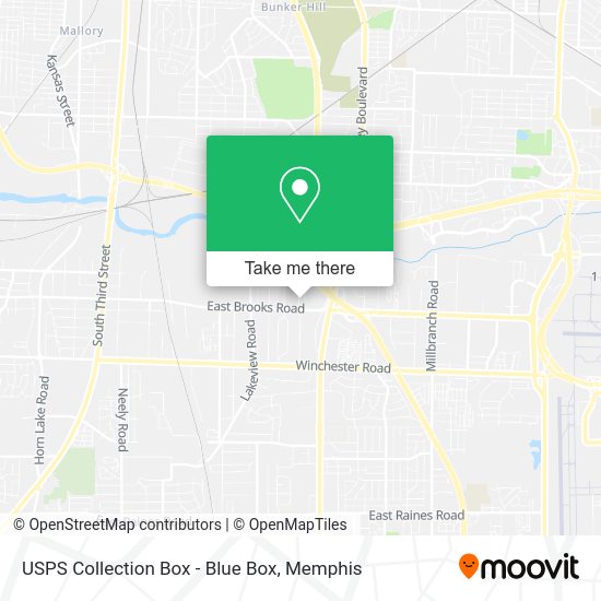 USPS Collection Box - Blue Box map