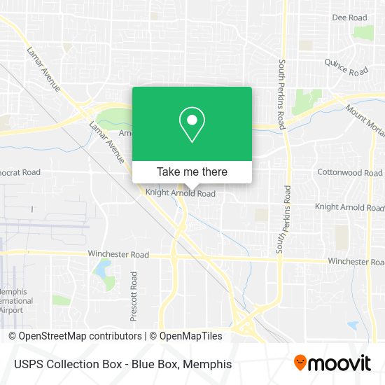 USPS Collection Box - Blue Box map