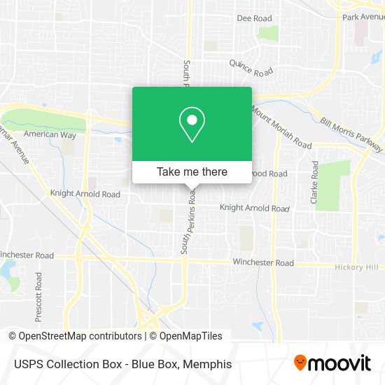 USPS Collection Box - Blue Box map