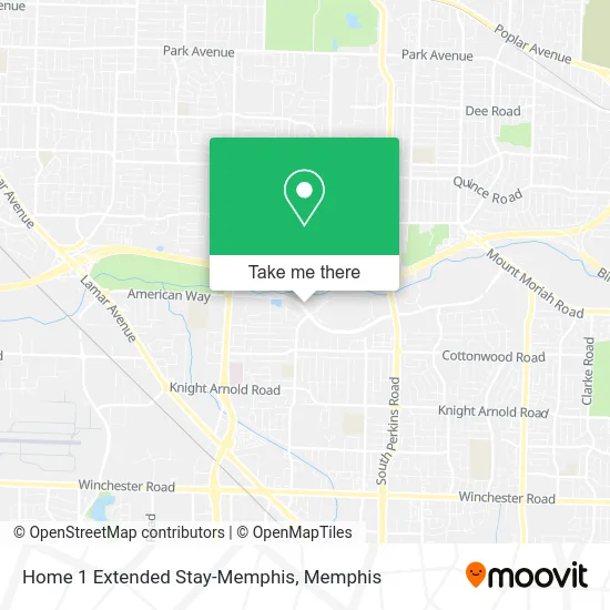 Home 1 Extended Stay-Memphis map