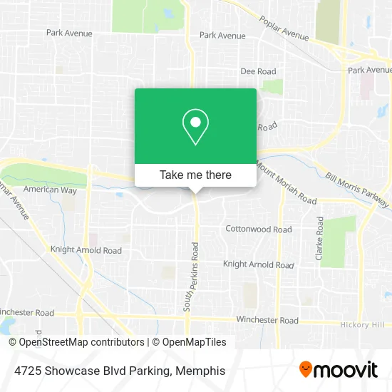Mapa de 4725 Showcase Blvd Parking