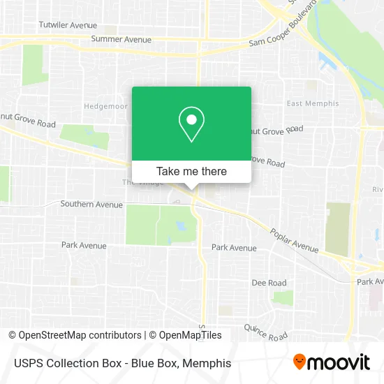 Mapa de USPS Collection Box - Blue Box