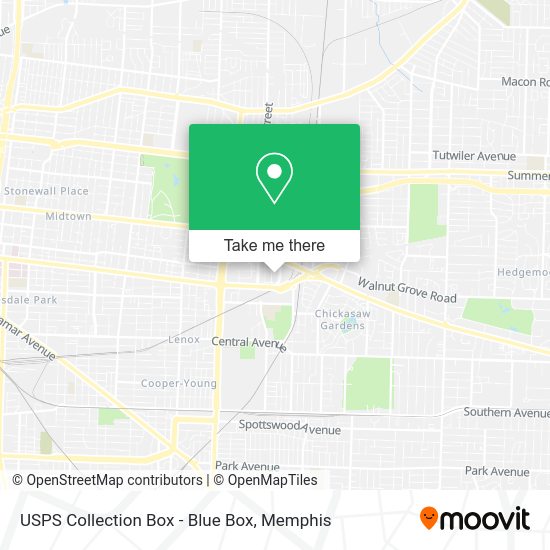 USPS Collection Box - Blue Box map