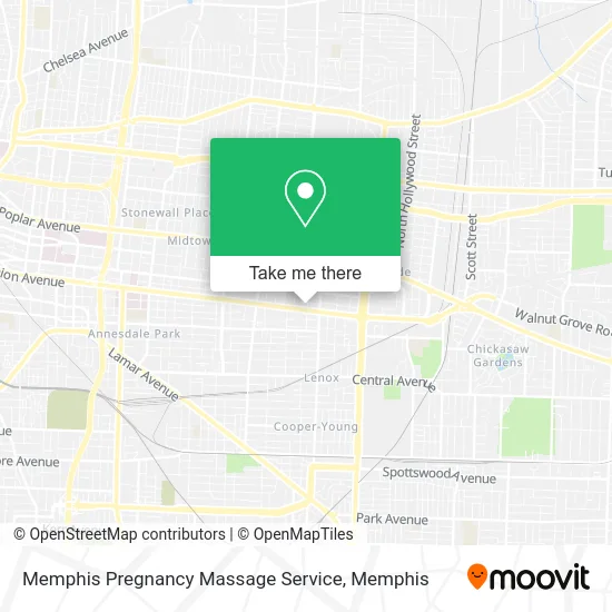 Memphis Pregnancy Massage Service map