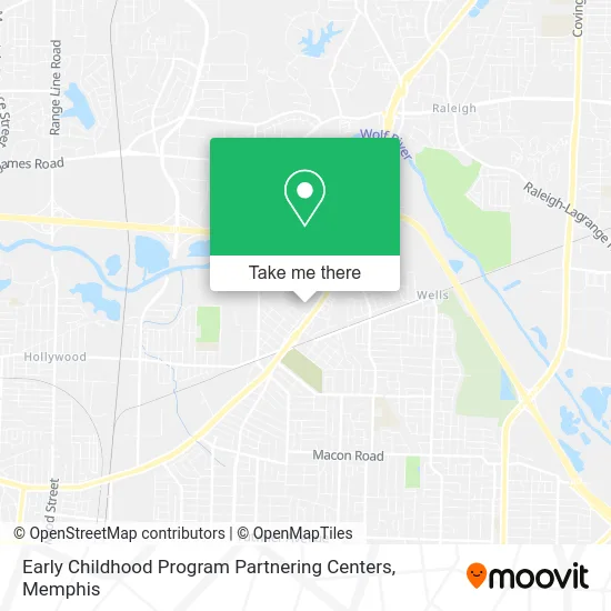 Early Childhood Program Partnering Centers map