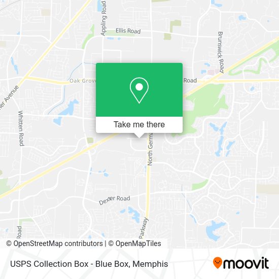 USPS Collection Box - Blue Box map