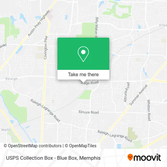 USPS Collection Box - Blue Box map