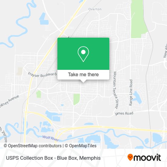 USPS Collection Box - Blue Box map