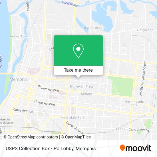USPS Collection Box - Po Lobby map