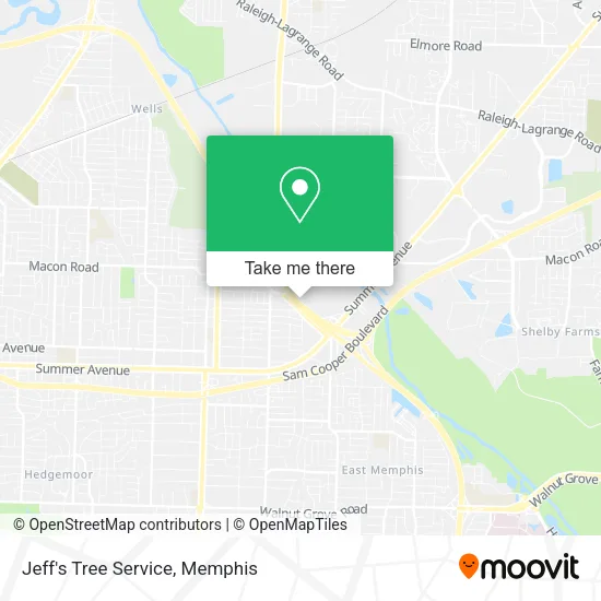 Jeff's Tree Service map