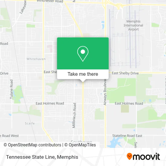 Tennessee State Line map