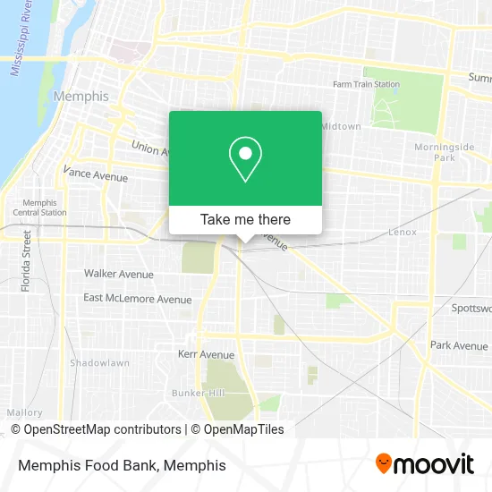 Memphis Food Bank map