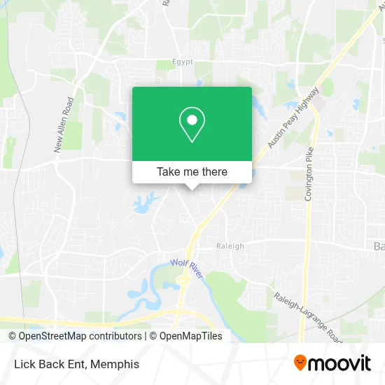 Lick Back Ent map