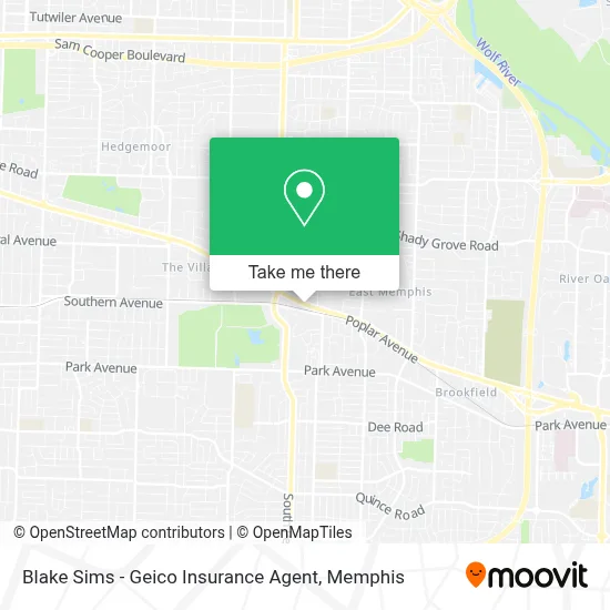 Blake Sims - Geico Insurance Agent map