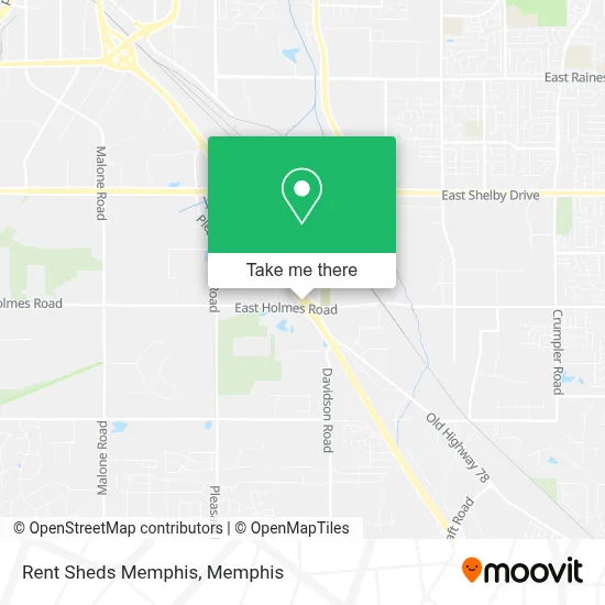 Rent Sheds Memphis map