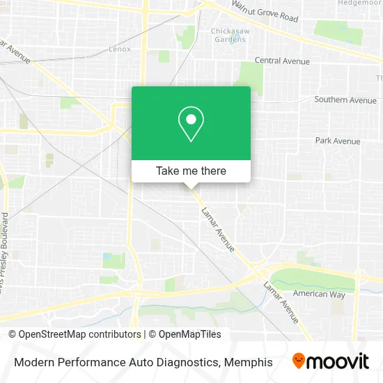 Modern Performance Auto Diagnostics map