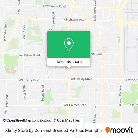 Xfinity Store by Comcast Branded Partner map