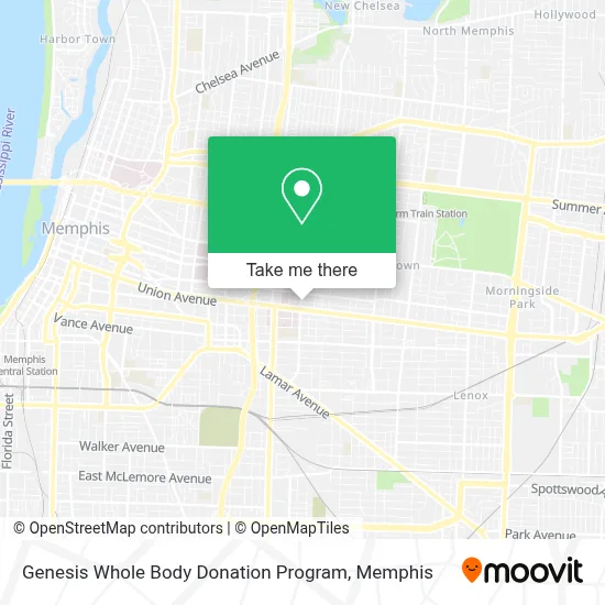 Genesis Whole Body Donation Program map