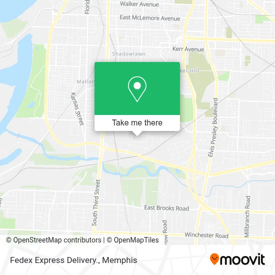 Fedex Express Delivery. map