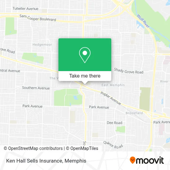 Ken Hall Sells Insurance map