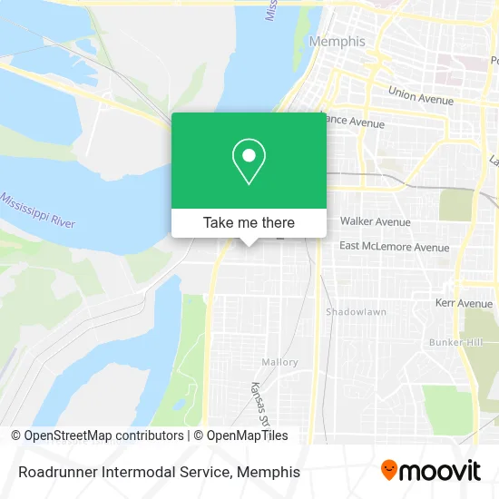 Roadrunner Intermodal Service map