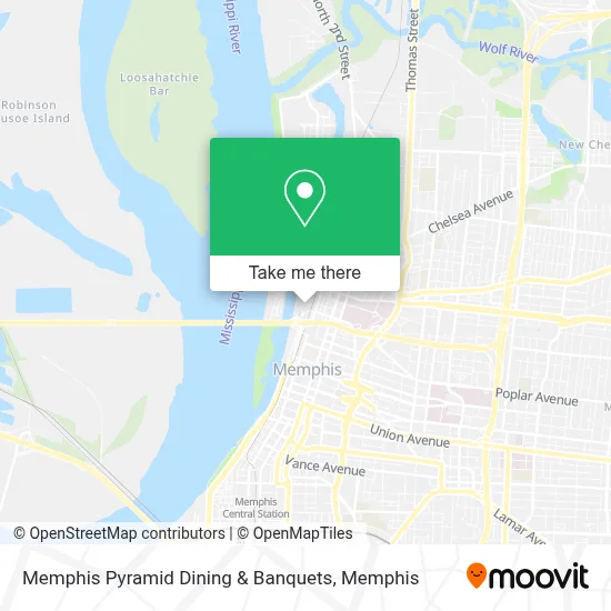 Memphis Pyramid Dining & Banquets map