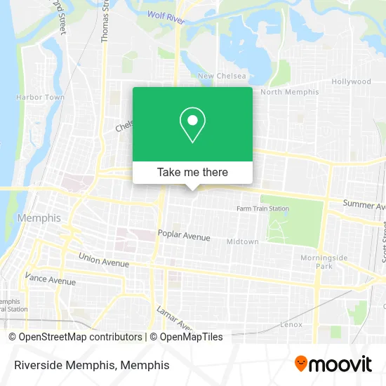 Riverside Memphis map