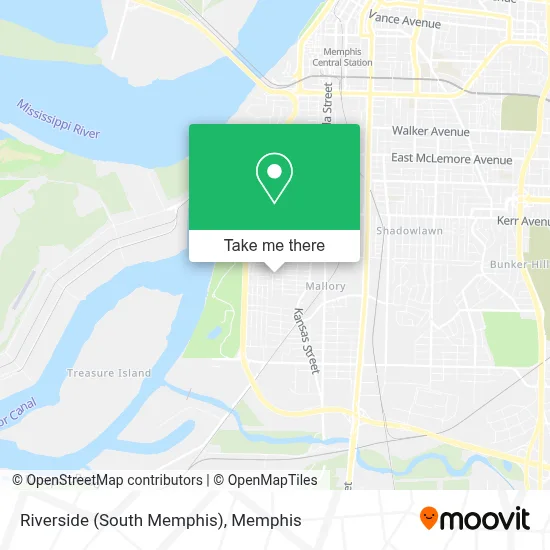Riverside (South Memphis) map