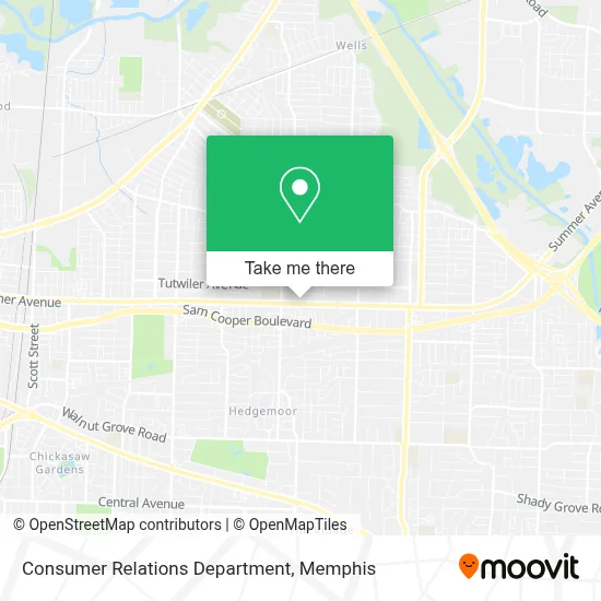Consumer Relations Department map