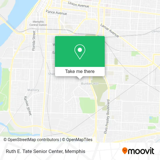 Ruth E. Tate Senior Center map