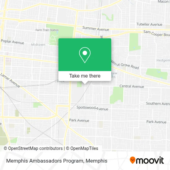 Memphis Ambassadors Program map