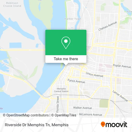 Riverside Dr Memphis Tn map