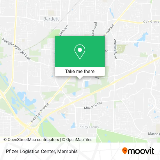 Pfizer Logistics Center map