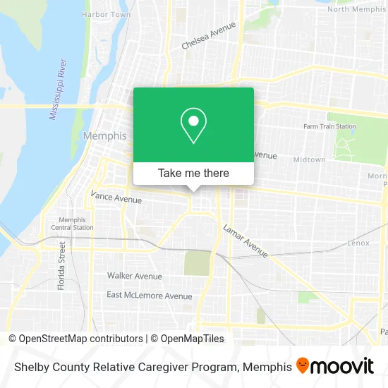 Shelby County Relative Caregiver Program map