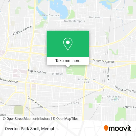 Overton Park Shell map