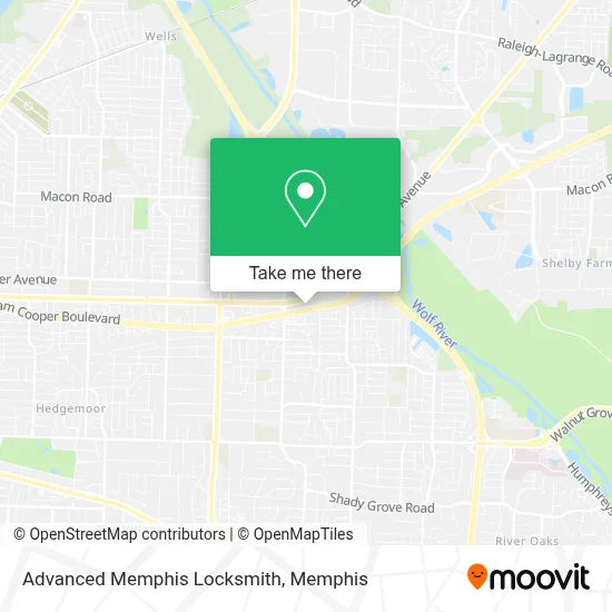 Advanced Memphis Locksmith map