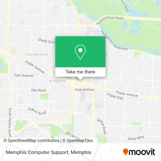 Memphis Computer Support map