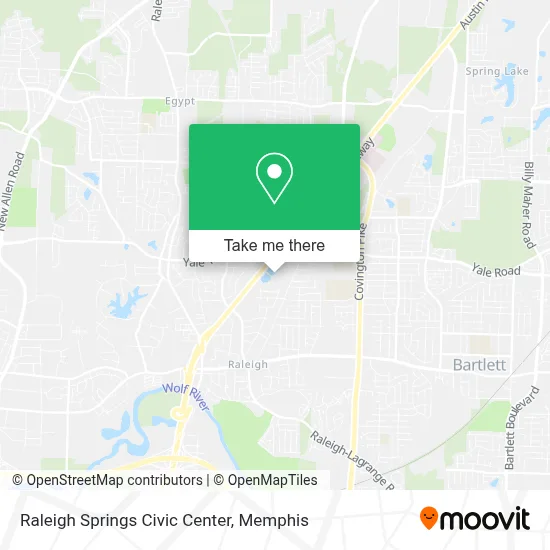 Raleigh Springs Civic Center map