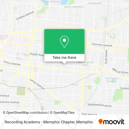 Recording Academy - Memphis Chapter map